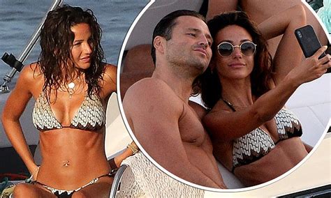 Bikini Clad Michelle Keegan Showcases Her Tanned Physique And Cuddles Shirtless Mark Wright In