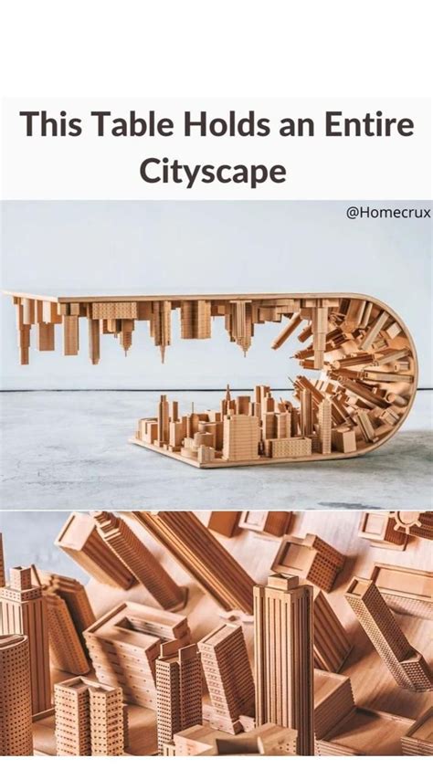 wave city coffee table is inspired by christopher nolan s inception furniture design table