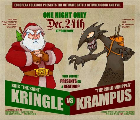 Kringle Vs Krampus By Murderousautomaton On Deviantart Krampus Creepy Christmas Christmas