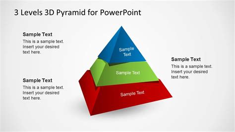 3 Levels 3d Pyramid Template For Powerpoint Slidemodel