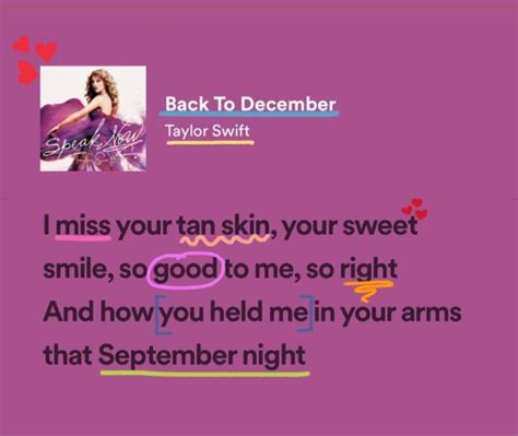 Back To December Taylor Swift Lyrics And Drawings