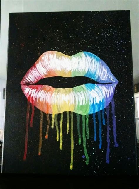 Lips Art Lips Canvas Sexy Lips Graffiti Art Canvas Art Etsy