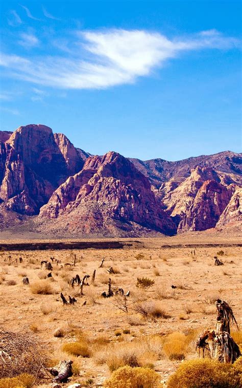 Nevada Desert Rocks Mountains Red Rock Canyon For Your Mobile