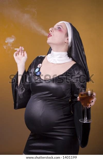 Humorous Costume Pregnant Nun写真素材1401199 Shutterstock
