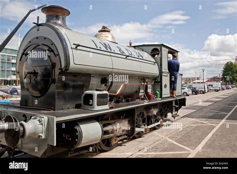A Steam Train Takes Passengers Along Bristol Harbour Stock Photo Alamy