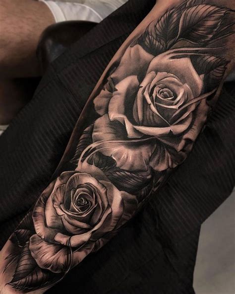 Roses Done By Artist Pxabodyart Inksav Rose Tattoo Sleeve Rose