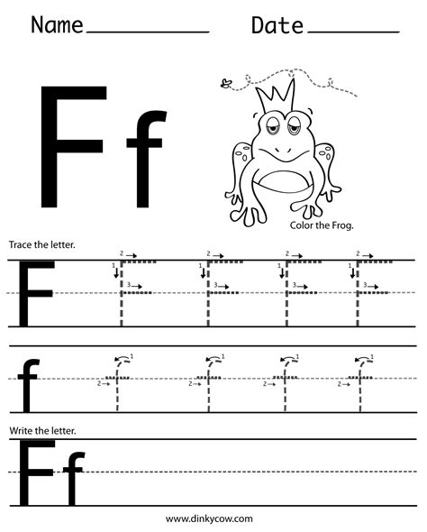 Free Letter F Tracing Worksheets F