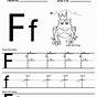 F Trace Worksheets