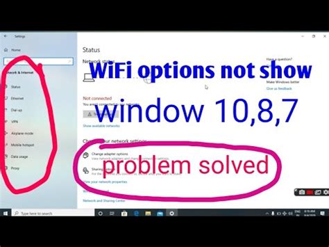 WiFi Option Not Showing On Window 10 How To Fix Wifi Problem Window