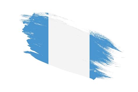 Bandera De Guatemala Con Efectos Pintados De Pincel De Trazo Sobre Fondo Blanco Aislado Foto