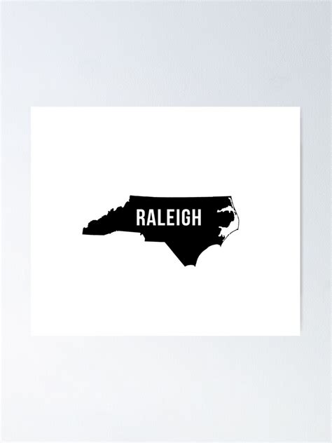 Raleigh North Carolina Silhouette Poster By Cartocreative Redbubble
