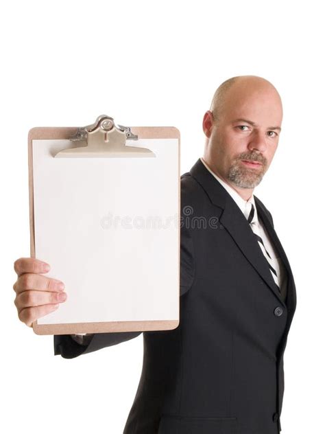 Businessman Holding Clipboard Stock Photo Image Of Businessattire