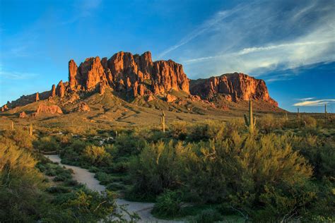 The Superstition Mountains At Sunset 2017 Superstition Mountains