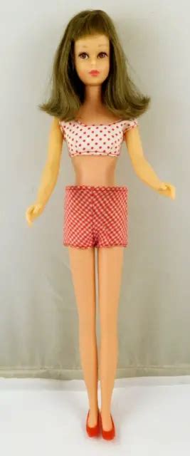 vintage 1960 s mattel barbie brunette straight leg francie doll orig swimsuit 14 50 picclick