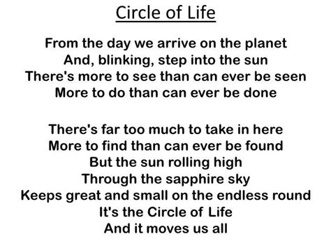The Circle Of Life Circle Of Life Powerful Words Life