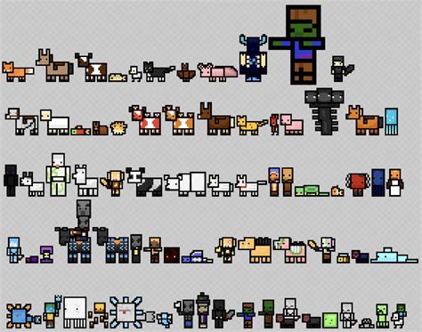 I Drew A Minecraft Pixel Art Of Every Mob In Minecraft Rminecraft