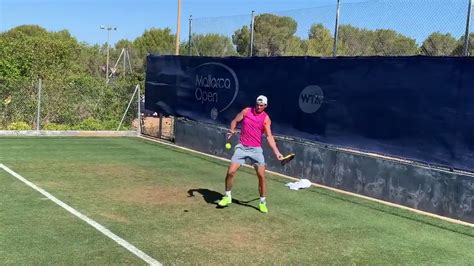 Rafael Nadal Starts Training For Wimbledon On Mallorca Grass Courts