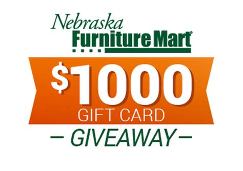 Click here to go through our array of credit card. Nebraska Furniture Mart Texas: WIN a $1,000 Gift Card, plus Early Shopping Event! (Sign Up Now ...