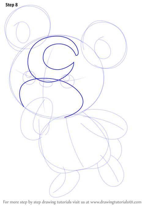 Step by Step How to Draw Teddiursa from Pokemon : DrawingTutorials101.com