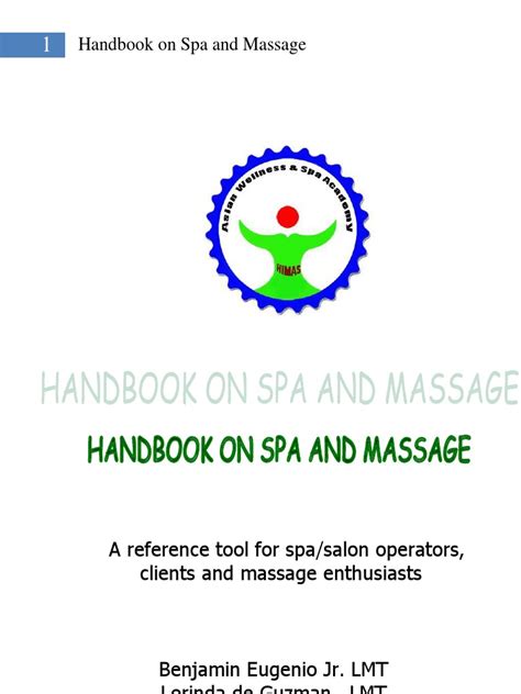 Handbook On Spa And Massage 4 X 6 Draft Massage Skin