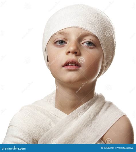 A Child With A Bandage Stock Images Image 27587284