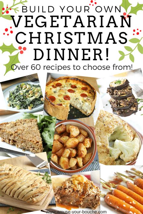 There's a lot of eating going on during the holidays. Build your own vegetarian Christmas dinner! - Amuse Your ...