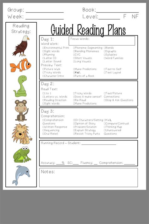 Pin By Lavetta Napier On K Reading Guided Reading Lesson Plan