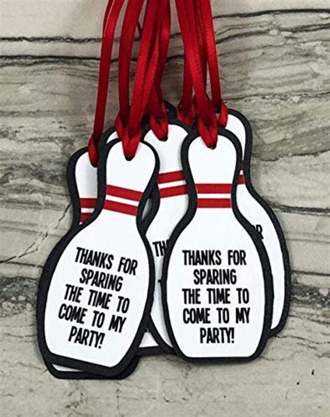 Bowling Pin Party Favor T Tags Bowling Birthday Party Bowling Theme