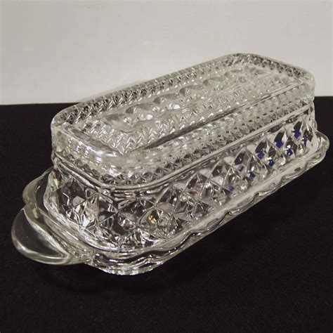 Crystal Clear Wexford Covered Butter Dish From Ruthsredemptions On Ruby