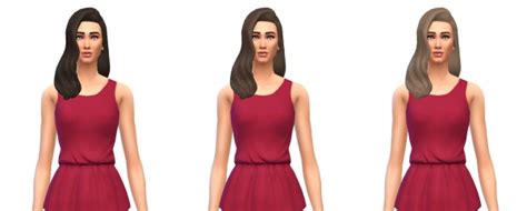 Busted Pixels Long Wavy Classic Hairstyle Sims 4 Hairs