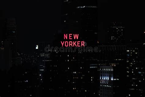 Panorama Of Skyscrapers Of New York City Manhattan View Of Night