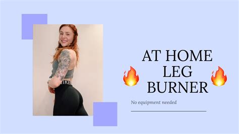 Easy At Home Leg Burner Workout Youtube
