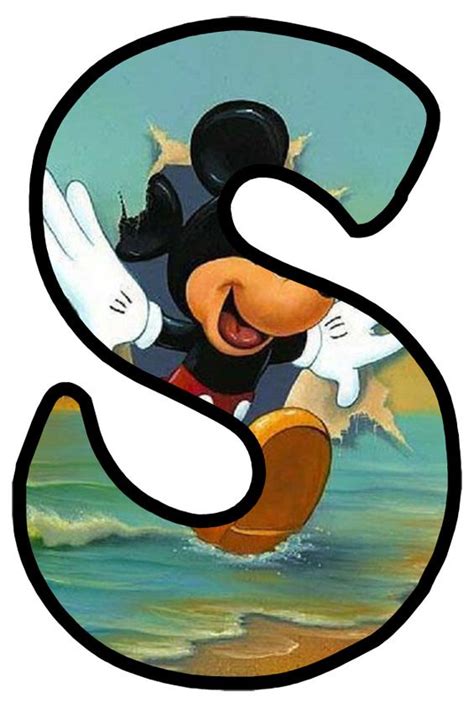 Buchstabe Letter S Abc Disney Mickey Mouse And Friends Mickey Mouse