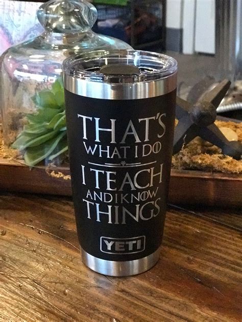 Laser Engraved Authentic Yeti Rambler Teach And Know Impressmets