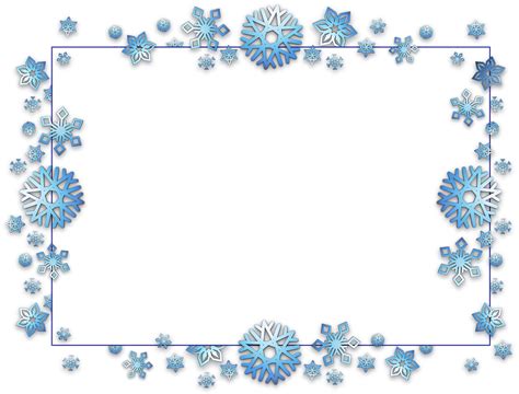 Image Result For Snowflake Border Transparent Frames Snowflakes