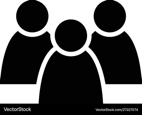 3 People Icon Group Persons Simplified Human Vector Image