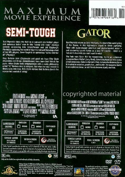 Semi Tough Gator Double Feature Dvd Dvd Empire