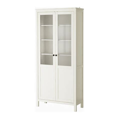 Hemnes Cabinet With Panelglass Door White Stain Ikea