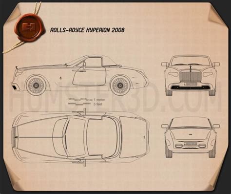 Rolls Royce Hyperion 2008 Blueprint Hum3d