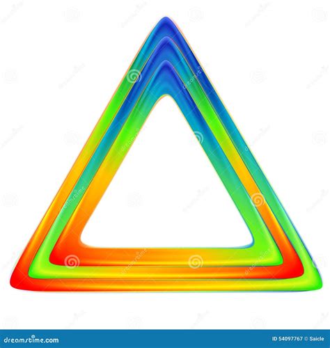 Bright Triangle Logo Rainbow Colors Stock Vector Image 54097767