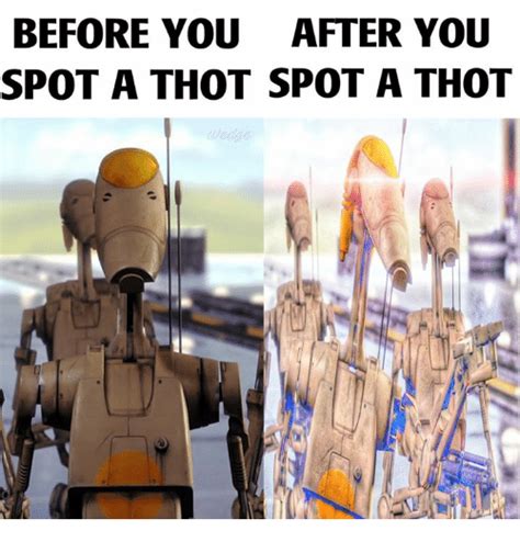 BEFORE YOU AFTER YOU SPOT A THOT SPOT A THOT Dank Meme On SIZZLE