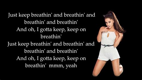 Ariana appeared on the tonight show with jimmy fallon and explained the motivation behind this let us know what you think about this new single and lyrics of breathin by ariana grande. Ariana Grande - Breathin' (lyrics) - YouTube