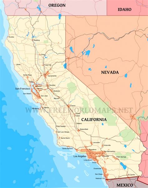 California Maps Simple Map Of California Printable Maps