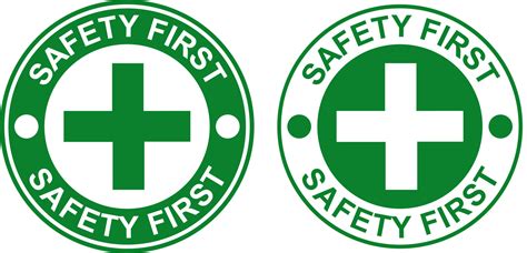 Safety First Signage Logo Design Printable Sign For Safely At Workplace