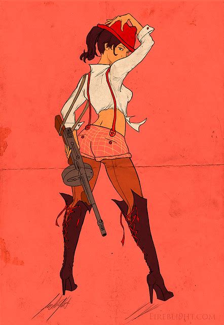tommy gun girl i wanted to do a girl with a tommy gun xd m… flickr