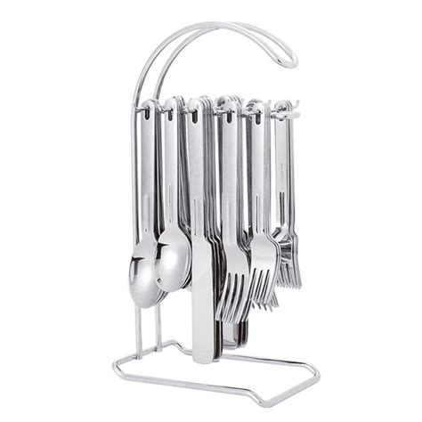 Upware 20 Piece Stainless Steel Flatware Set With 12 Stand Service