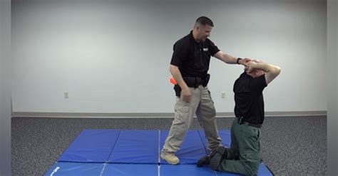 Kneeling Handcuff And Search Defensive Tactics Officer