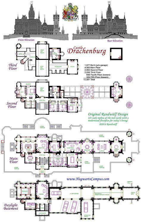 Drachenburg CASTILLO PISO PLAN Castle Floor Plan Mansion Floor Plan