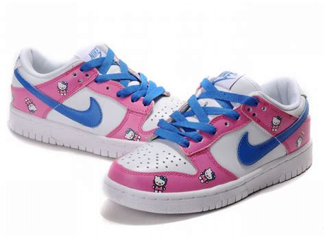 Hello Kitty Nike Dunks Sb Low For Girls Pink White Blue Animated