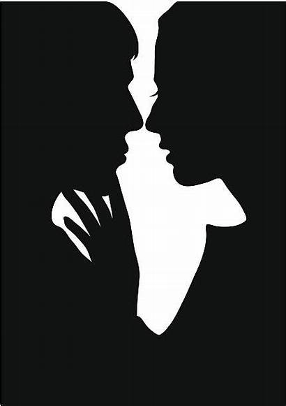 Kissing Couple Silhouette Illustrations Clip Lovers Similar